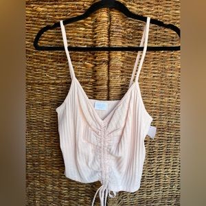 Light pink crop tank top